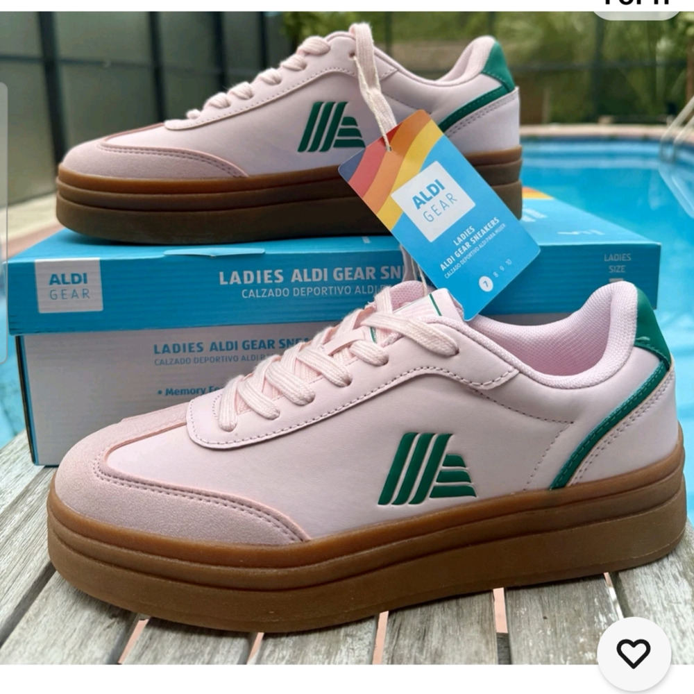 Aldi Gear Womens Platform Sneakers Size 9 Pink New In Box 50th Anniversary 2026